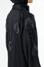 Satin Rose Veil Abaya.